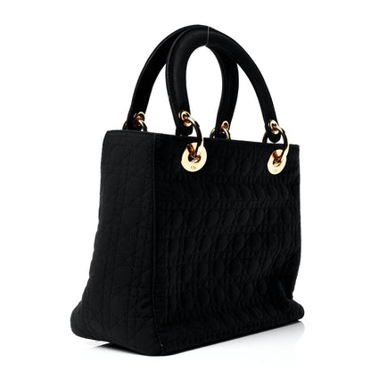 Christian Dior Nylon Cannage Medium Lady Dior Black 2 of 4