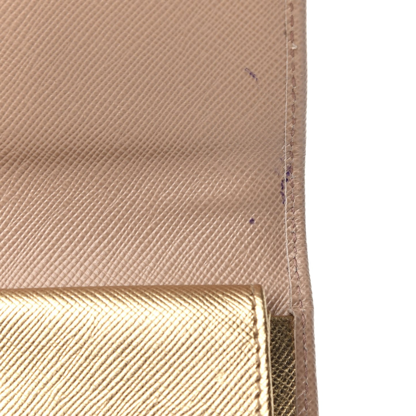 Saffiano French Flap Compact Wallet Cammeo