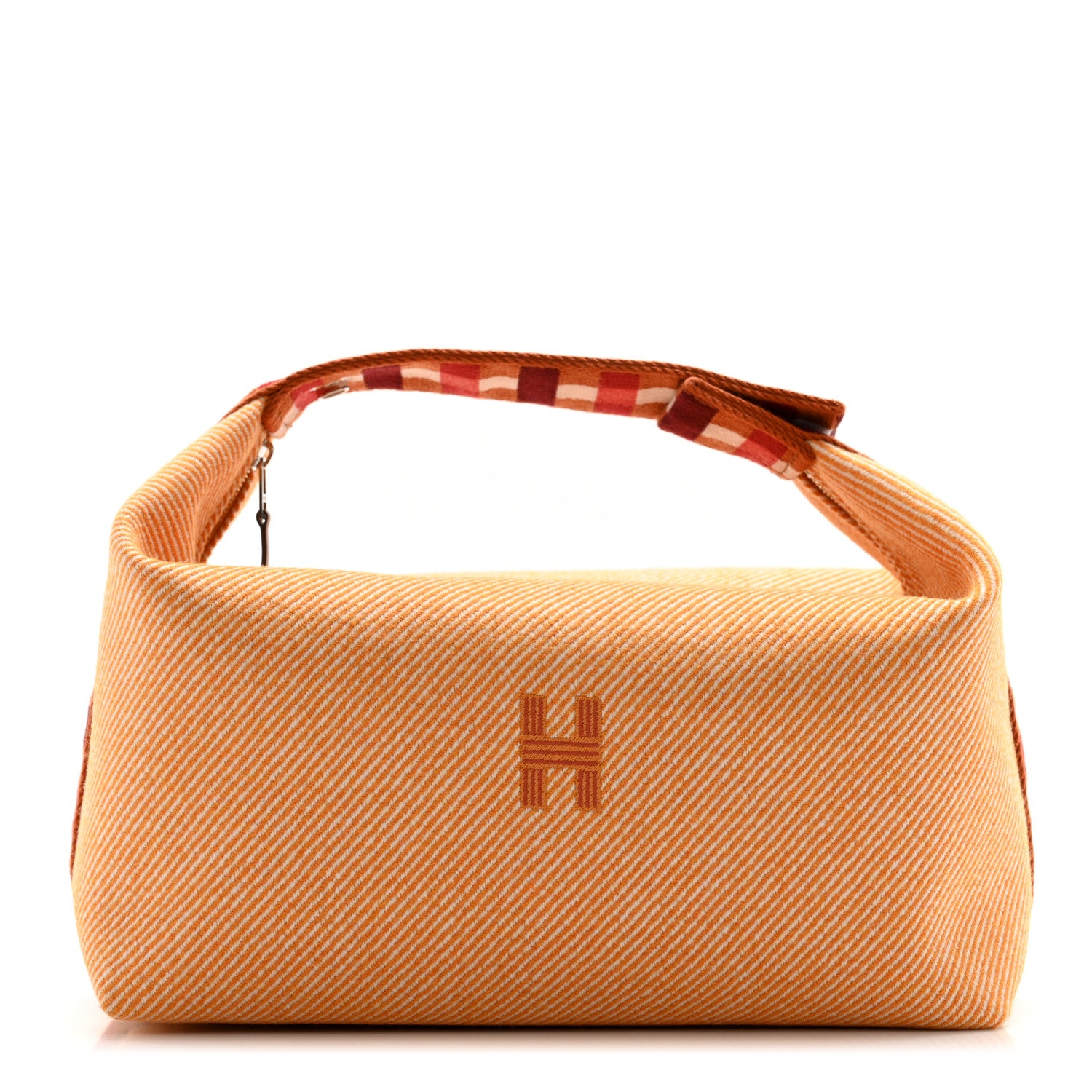 Hermes Merino Wool Large Au Carre Bride-A-Brac Pouch Fauve 1 of 6