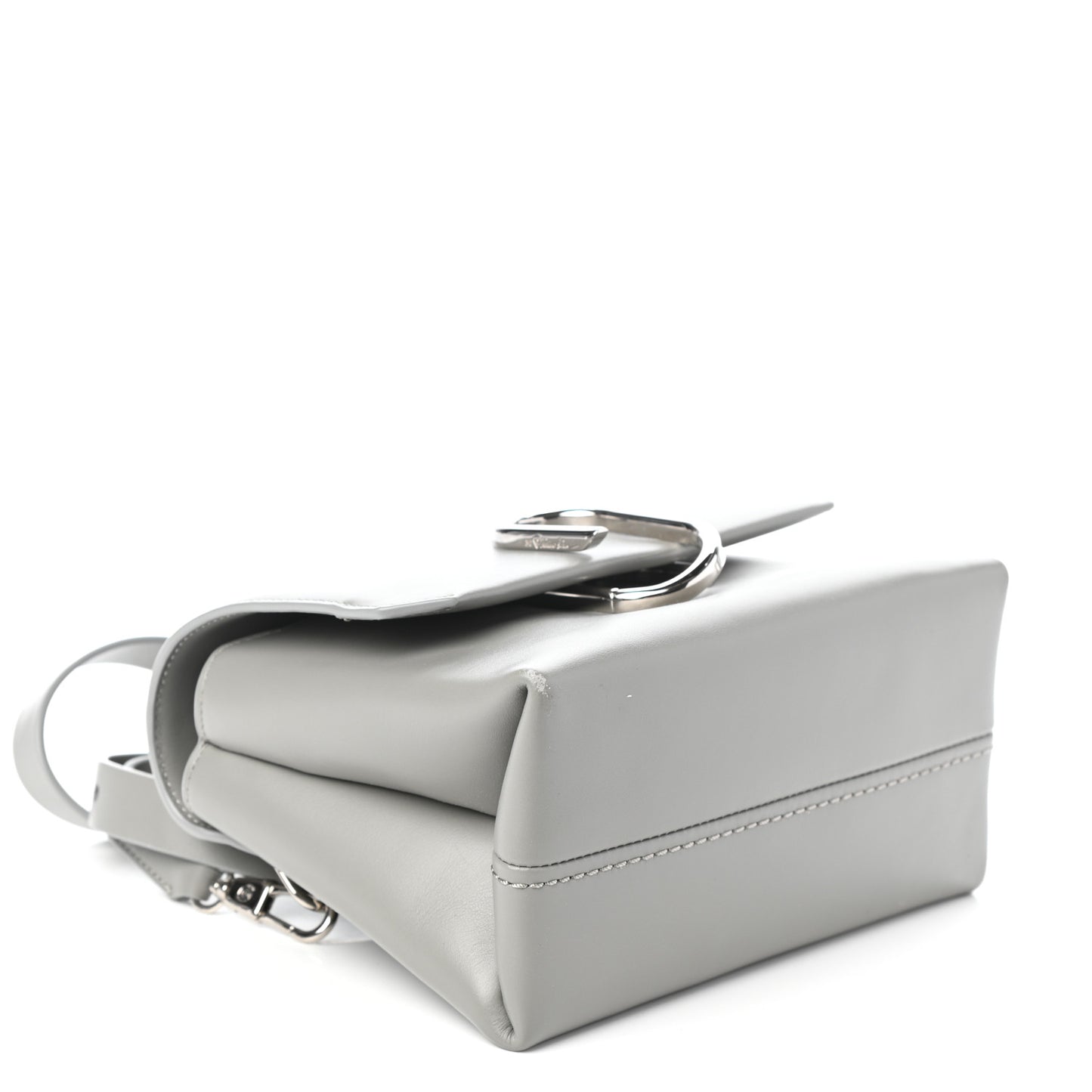 Smooth Calfskin Mini Alix Top Handle Satchel Cement