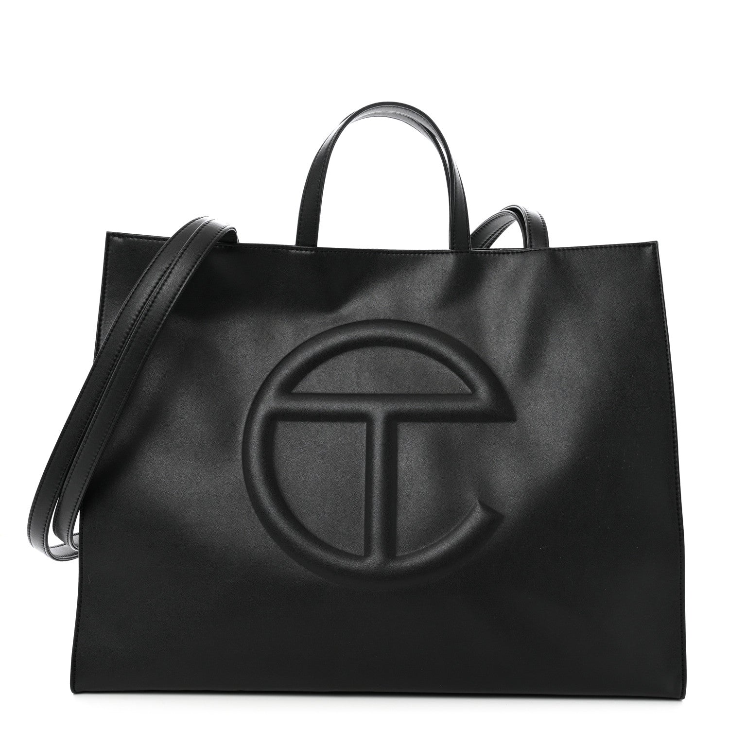 Telfar Vegan Leather Large Shopping Bag Black 1 of 13