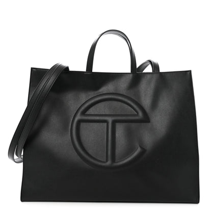 Telfar Vegan Leather Large Shopping Bag Black 1 of 13