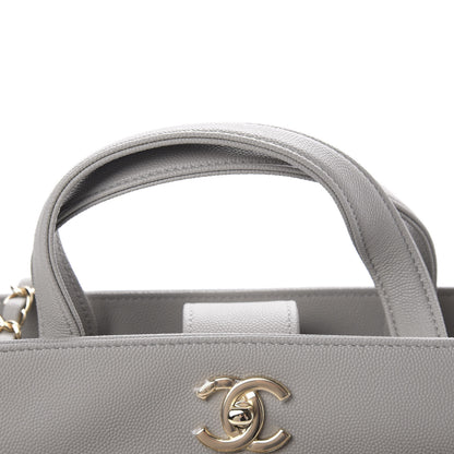Chanel Caviar Quilted Small Business Affinity Shopping Bag Grey 12 of 13