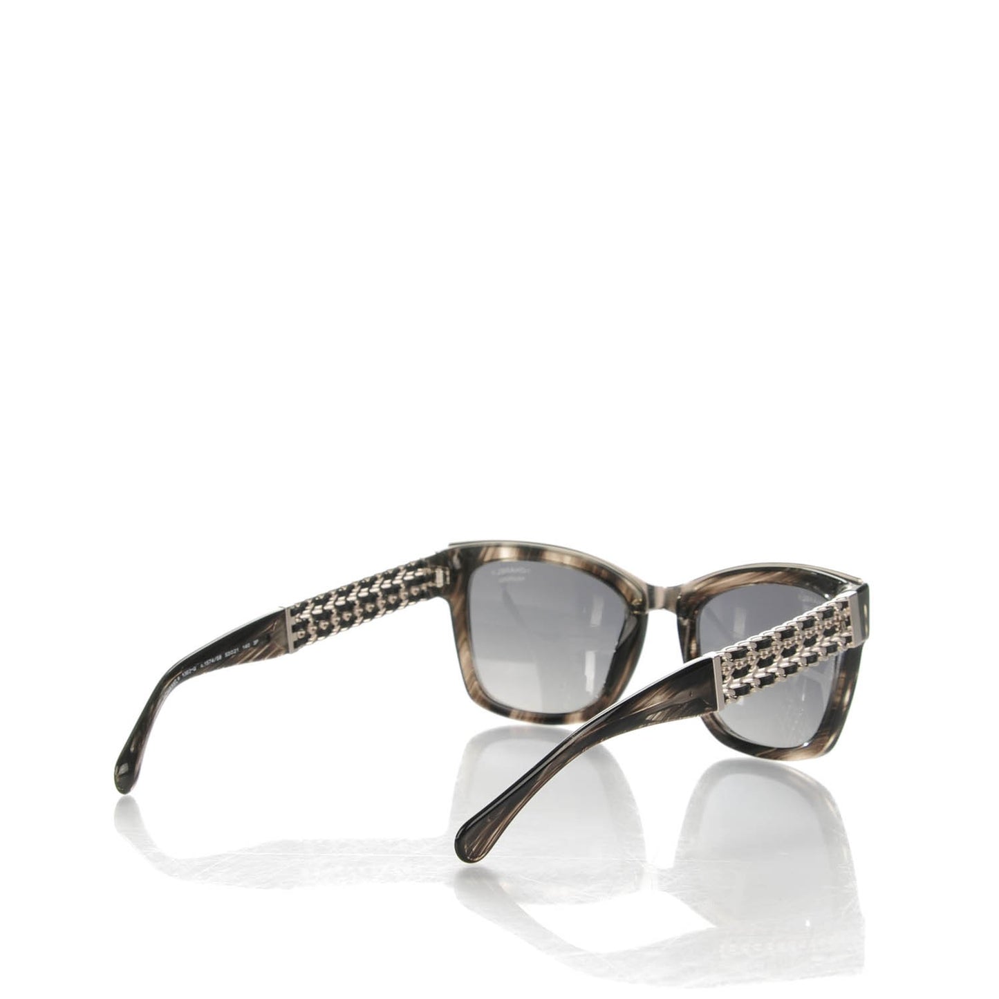 Square Chain Sunglasses 5362-Q Shaded Black