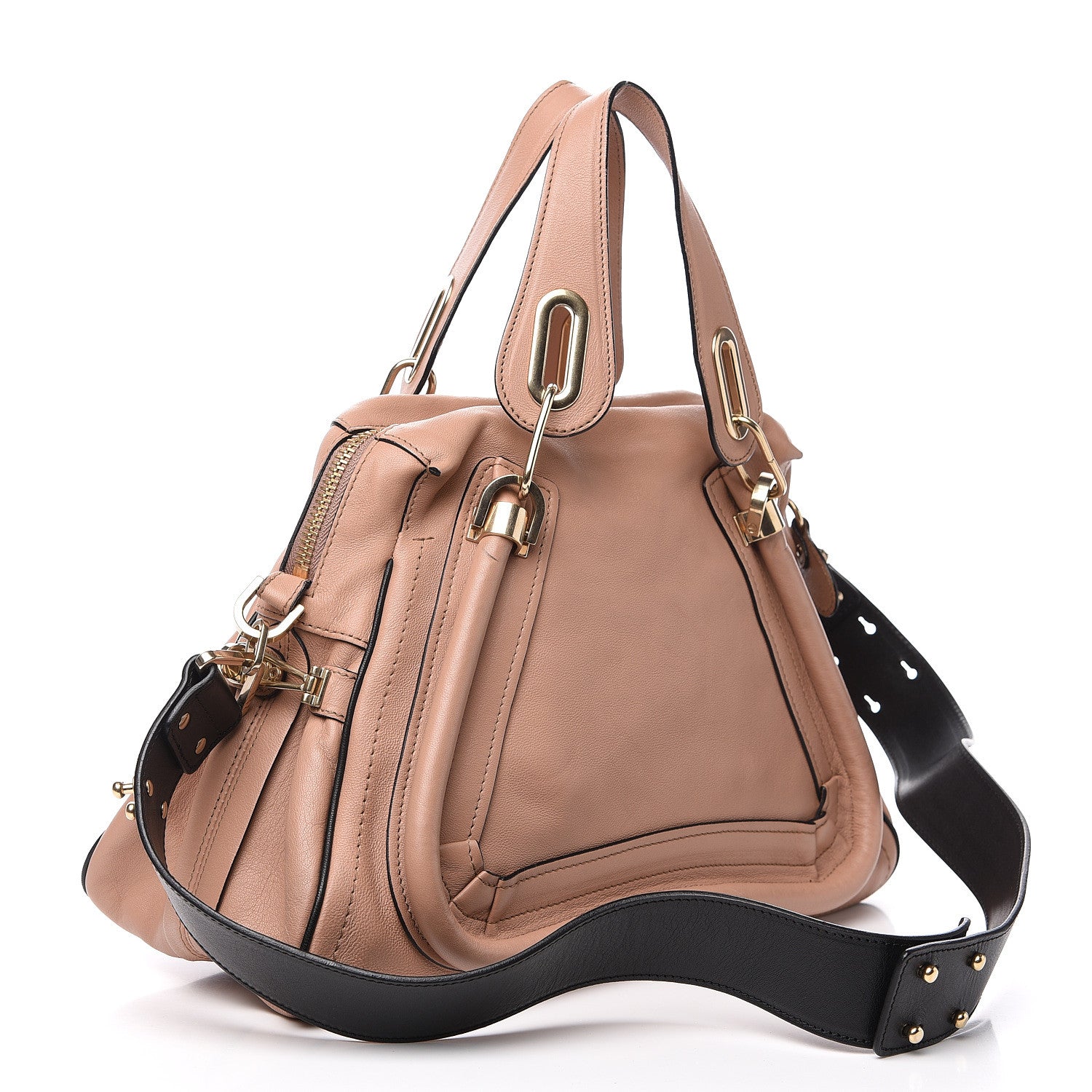 Chloe Calfskin Medium Military Paraty Nude Black 2 of 12