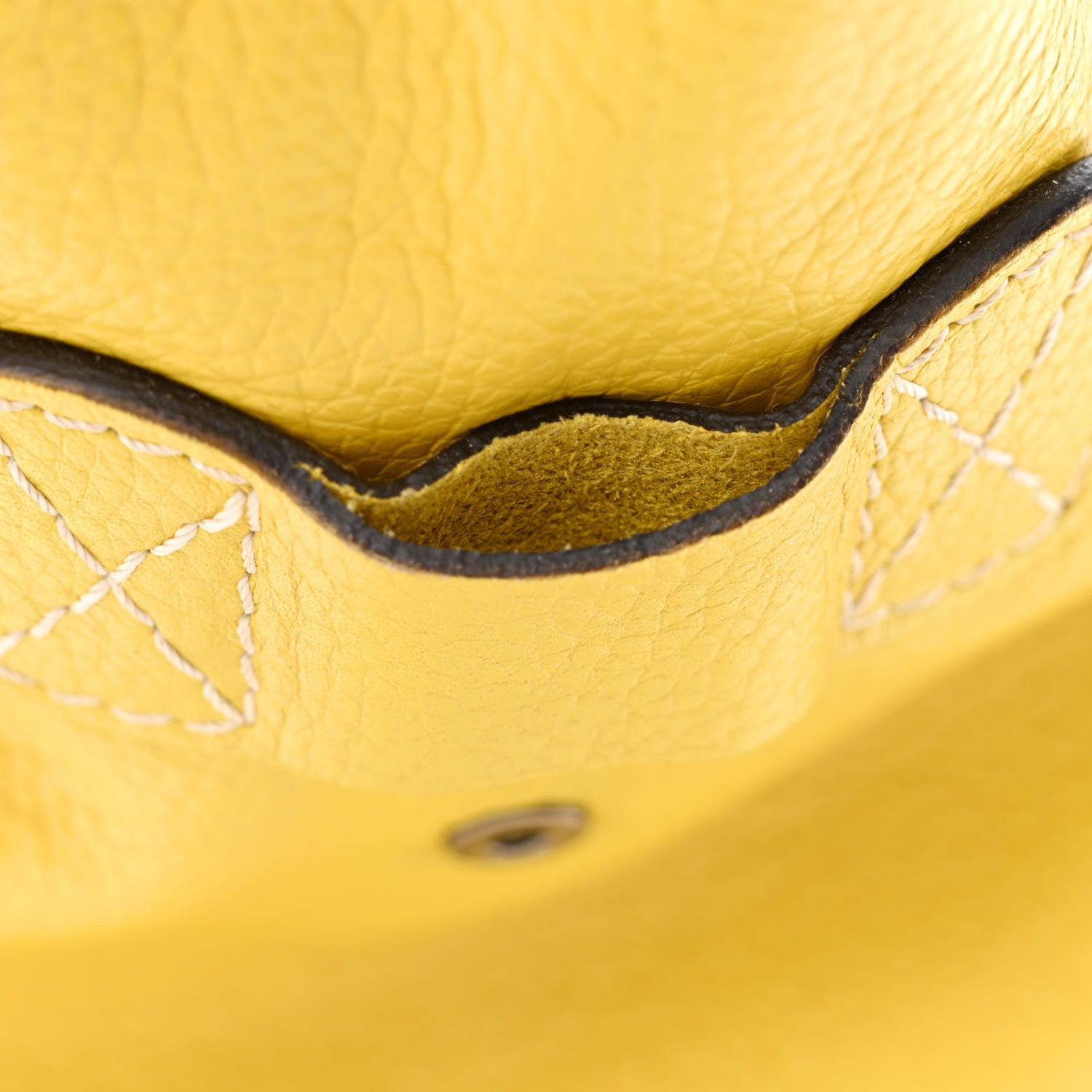 Celine Drummed Calfskin Micro Luggage Citron 13 of 18