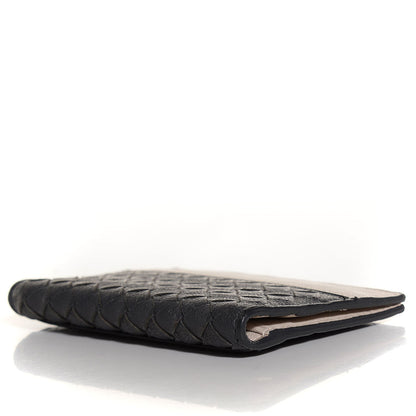 Bottega Veneta Washed Lambskin Intrecciato Bi-Color Card Case Medium Grey Mist 12 of 16