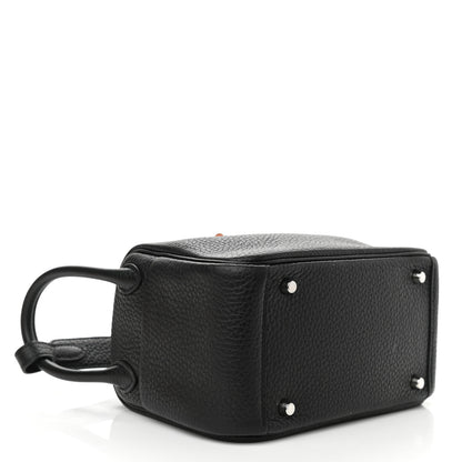 Hermes Taurillon Clemence Mini Lindy 20 Black 4 of 12