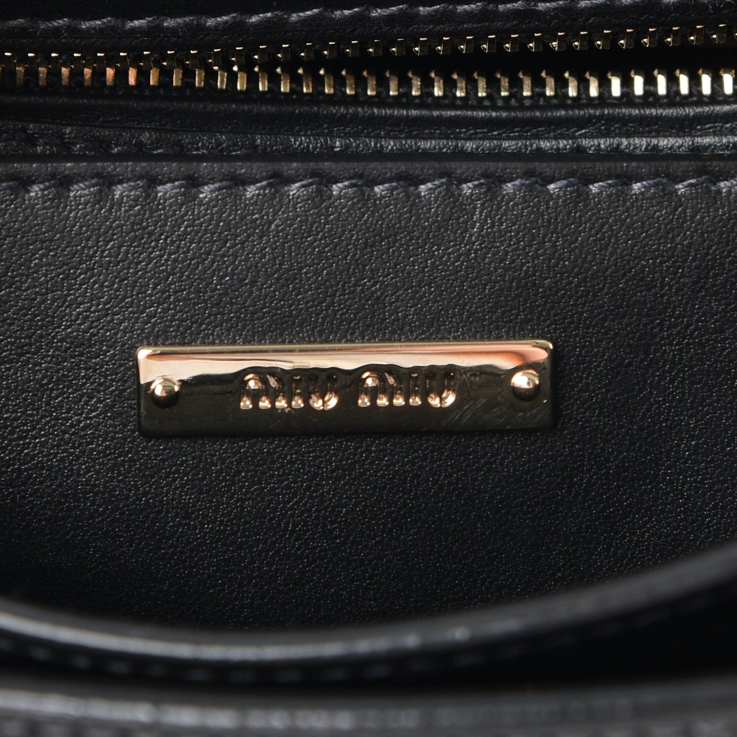 Miu Miu Soft Calfskin Top Handle Satchel Nero Black 7 of 10