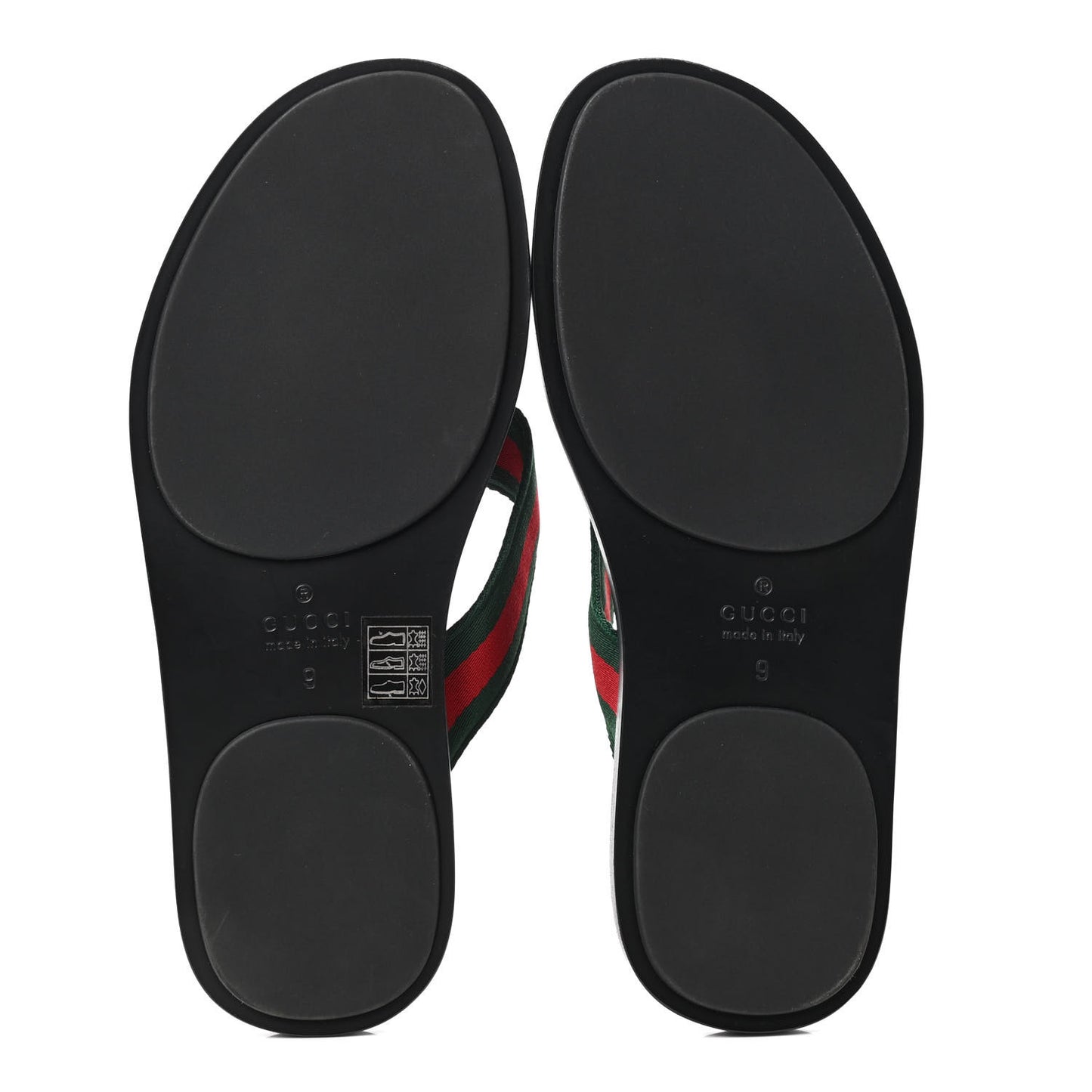 Nylon Calfskin Web Mens Thong Sandals 9 Green Red Black