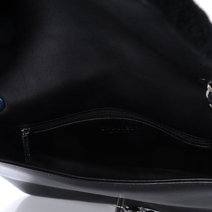 Chanel Shearling Lambskin Medium 100% Flap Black 6 of 8