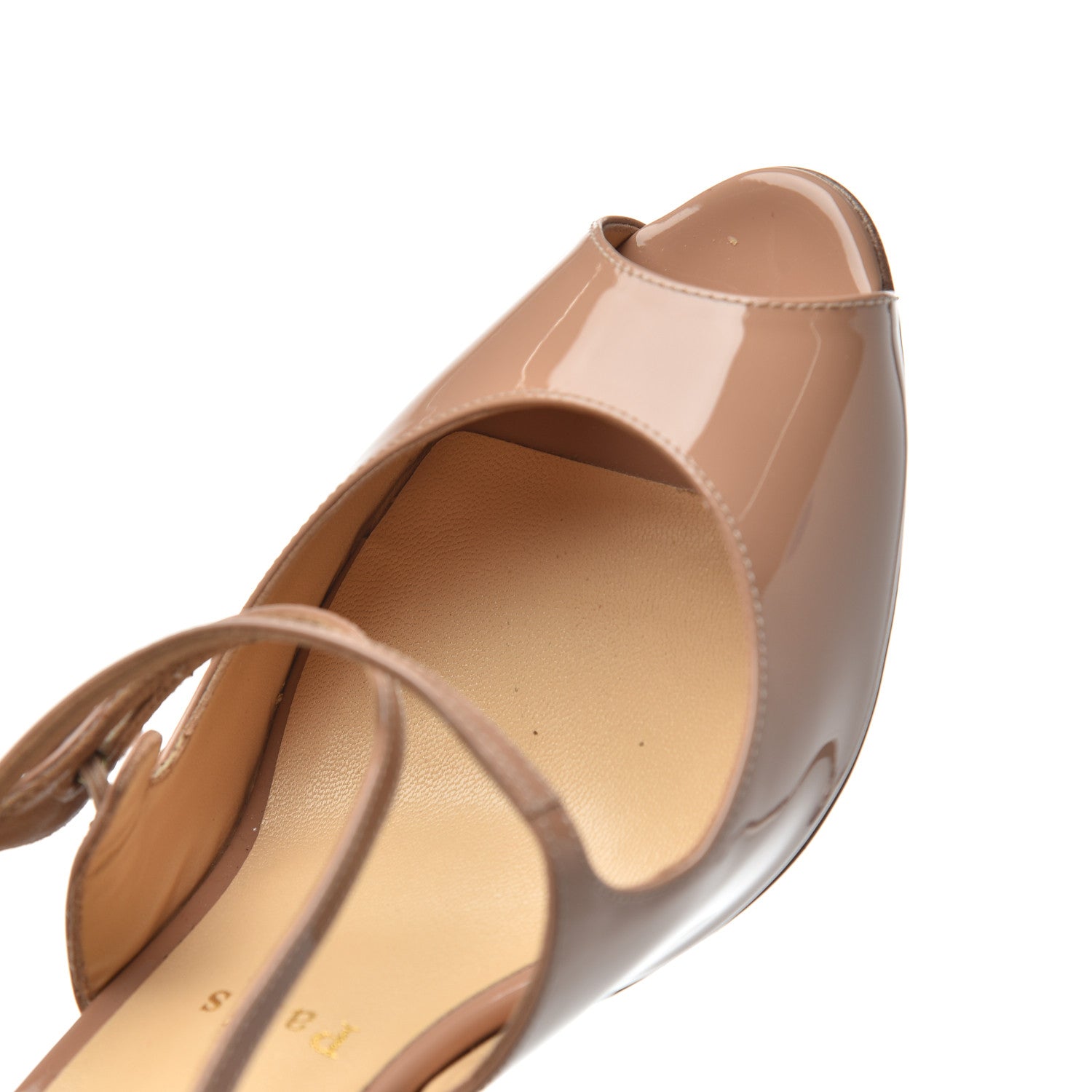 Christian Louboutin Patent Debriditoe 85 Pumps 37 Nude 10 of 12