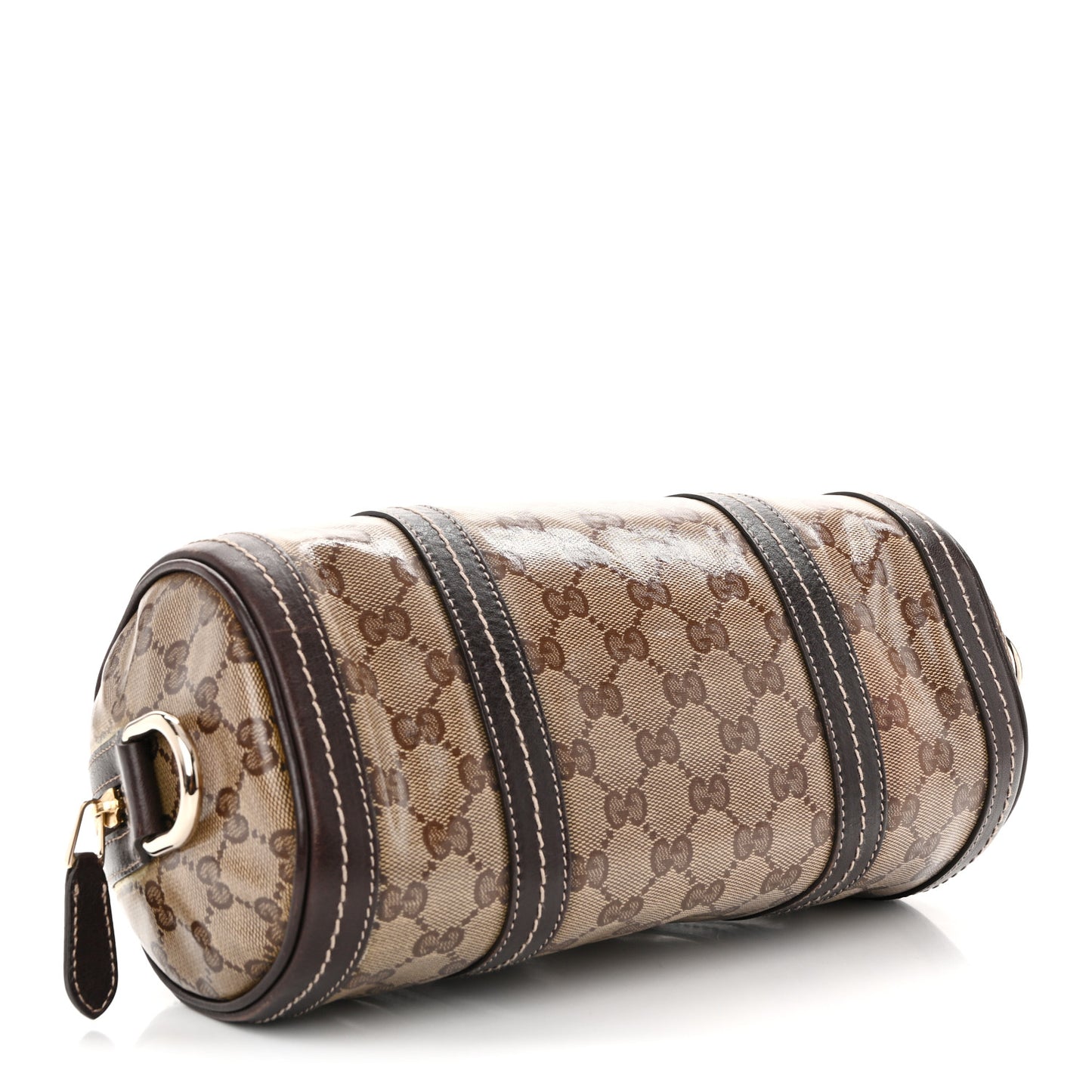 Crystal Monogram Duchessa Small Boston Bag Brown
