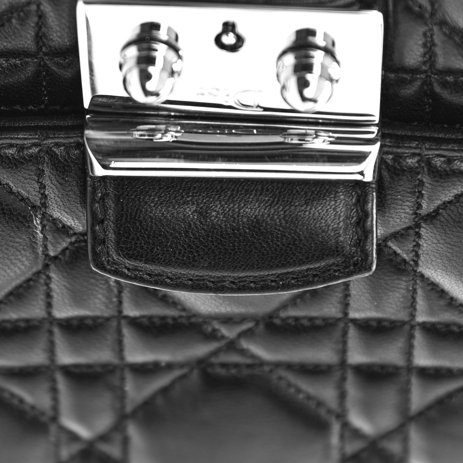 Christian Dior Lambskin Cannage Miss Dior Promenade Pouch Black 10 of 13