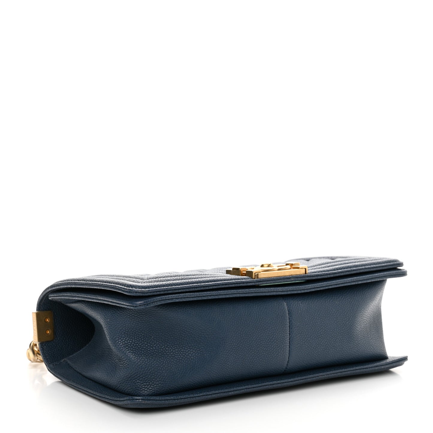 Caviar Quilted Medium Boy Flap Blue