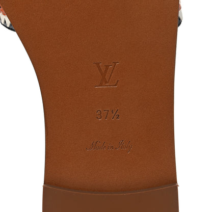 Louis Vuitton Monogram Crafty Lock It Flat Mule 37.5 Caramel 6 of 7