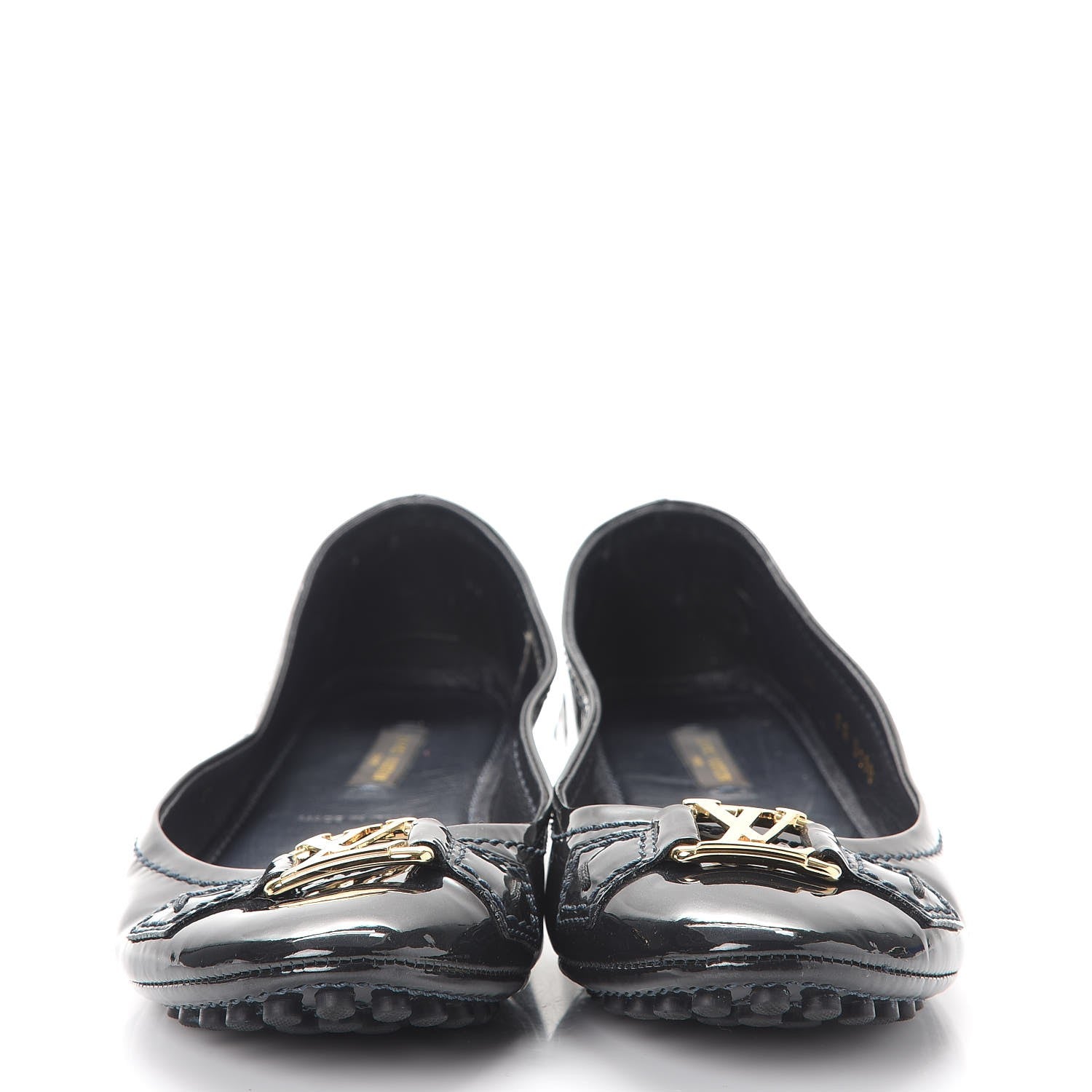 Louis Vuitton Patent Calf Oxford Ballerina Flats 36 Black 2 of 12