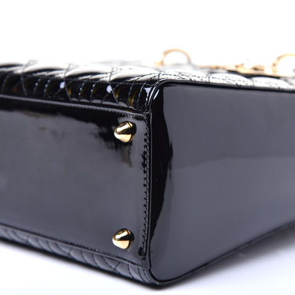 Christian Dior Patent Cannage Large Lady Dior Black 8 of 8