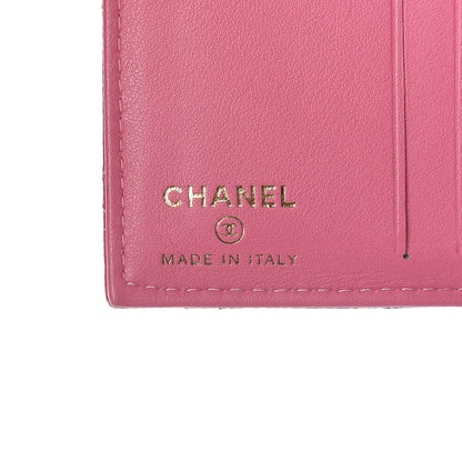 Chanel Caviar Quilted Card Holder Wallet Pink 6 of 15