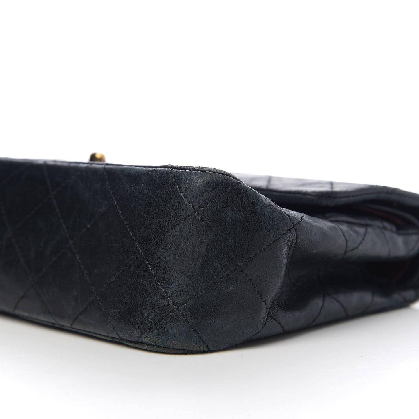Lambskin Quilted Small Double Flap Black