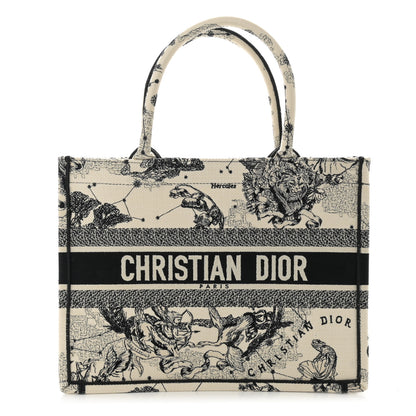 Christian Dior Canvas Zodiac Toile De Jouy Embroidered Medium Book Tote Latte 1 of 10