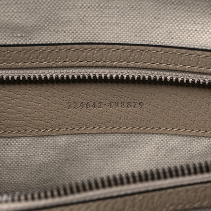 Gucci GG Supreme Monogram Textured Dollar Calfskin Web Medium Savoy Duffle Bag Beige Mystic White Oatmeal 6 of 8