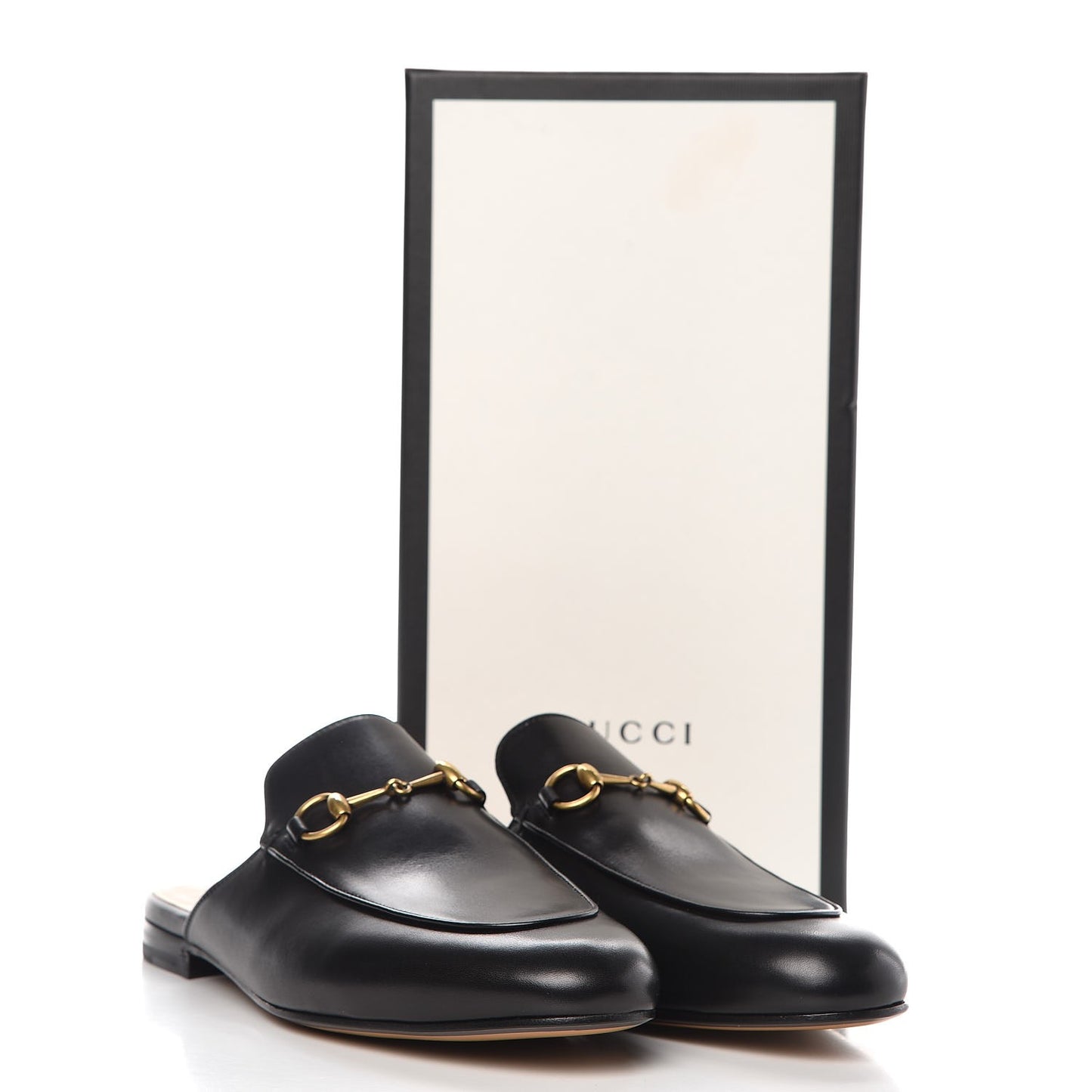 Calfskin Womens Princetown Slippers 39.5 Black