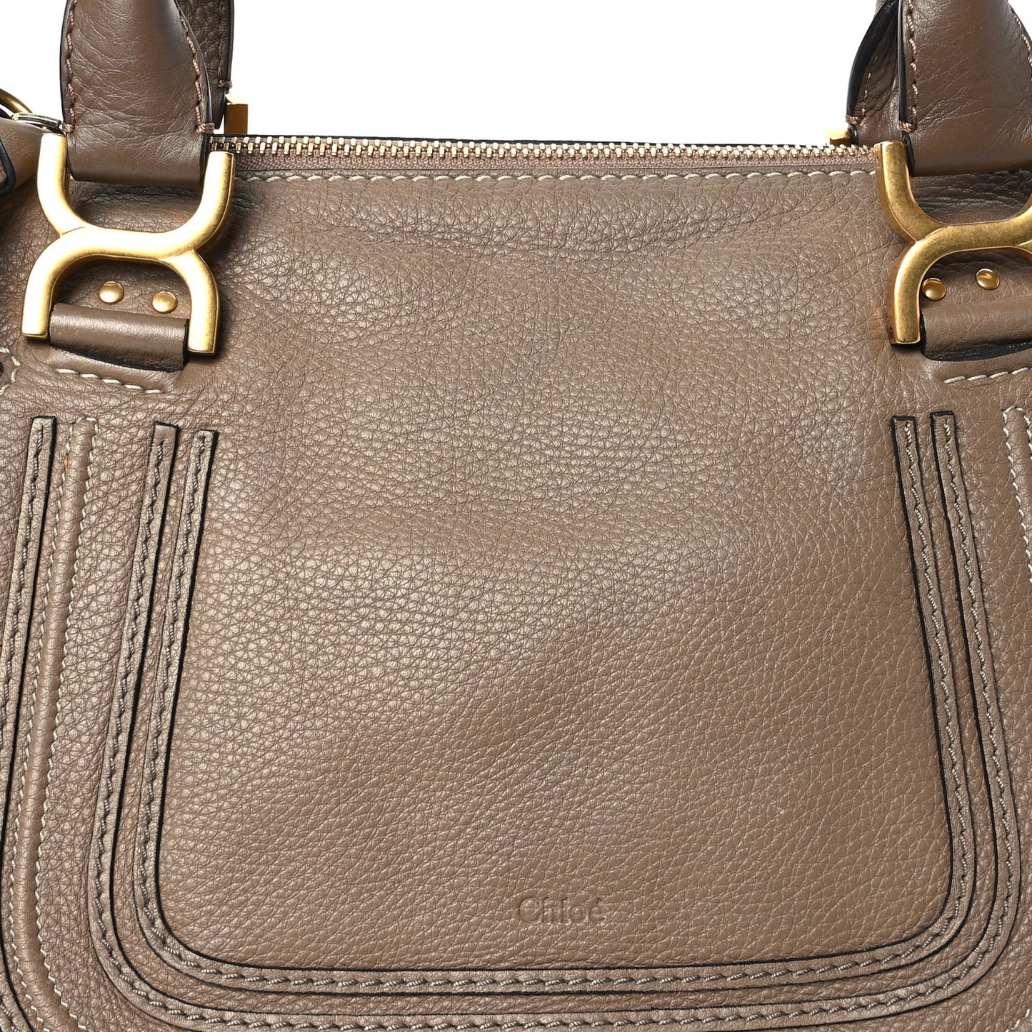 Calfskin Medium Marcie Saddle Shoulder Bag Motty Grey