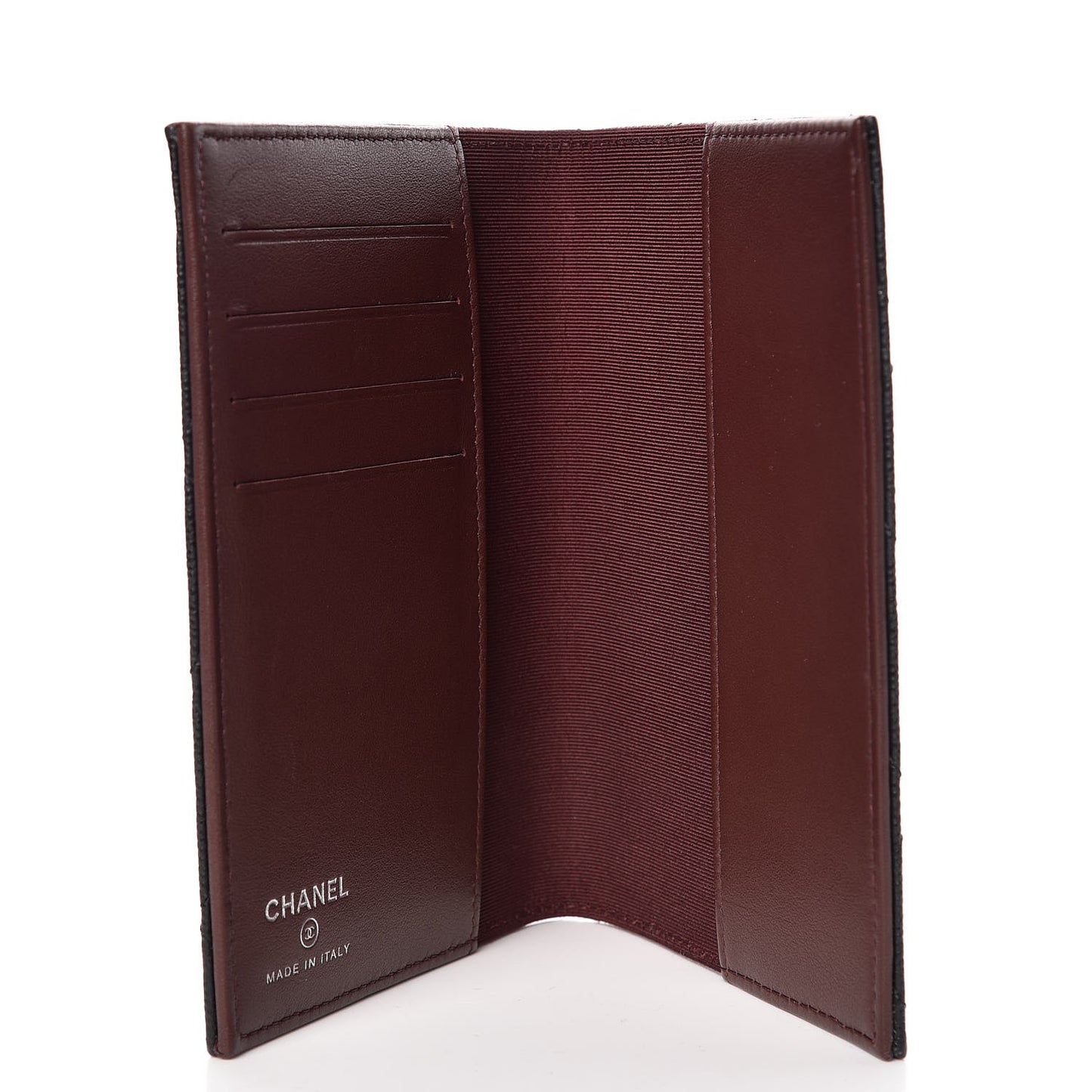 Caviar Quilted Passport Holder Black