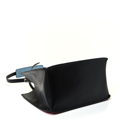 Prada City Calfskin Printed Comic Etiquette Tote Black 3 of 4