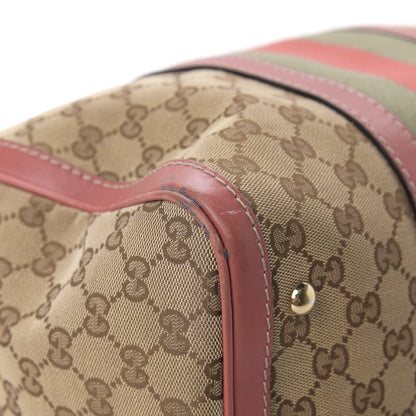 Gucci Monogram Vintage Web Medium Boston Pink 11 of 11