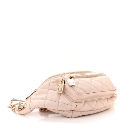 Chanel Iridescent Calfskin Quilted All About Waist Belt Bag Beige 4 of 11