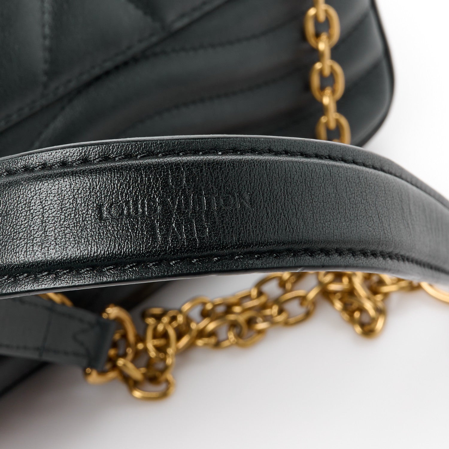 Louis Vuitton Calfskin LV New Wave Chain Bag Black 7 of 10