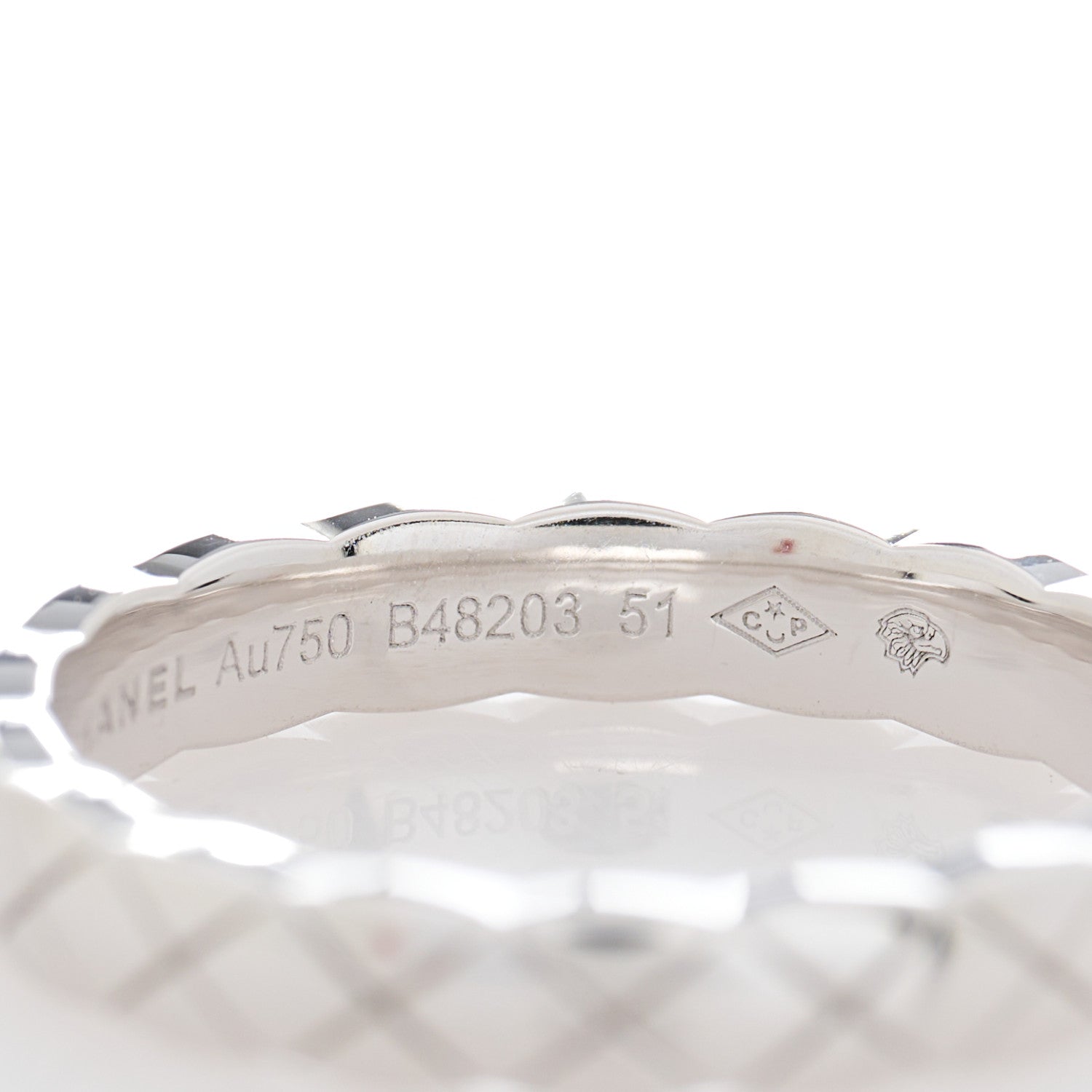Chanel 18K White Gold Mini Coco Crush Ring 51 5.75 4 of 4