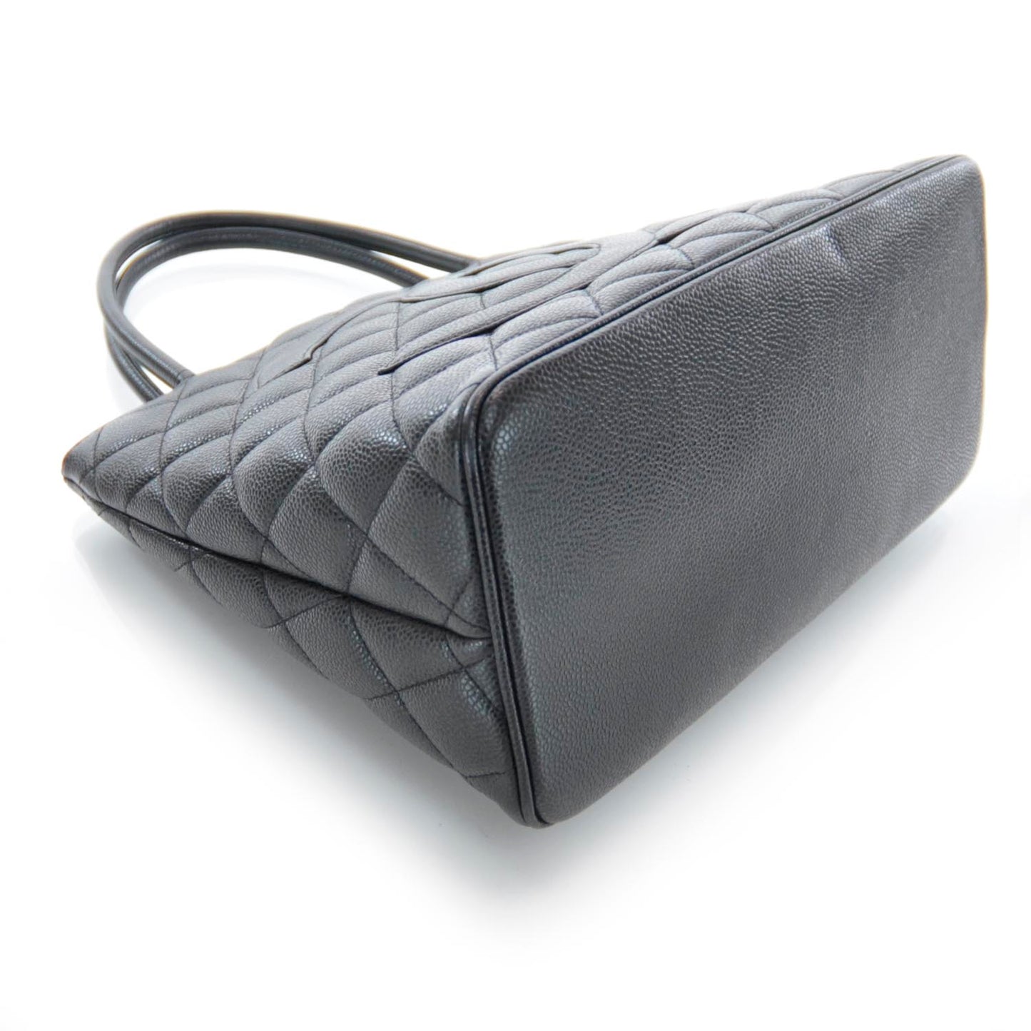 Caviar Quilted Medallion Tote Black