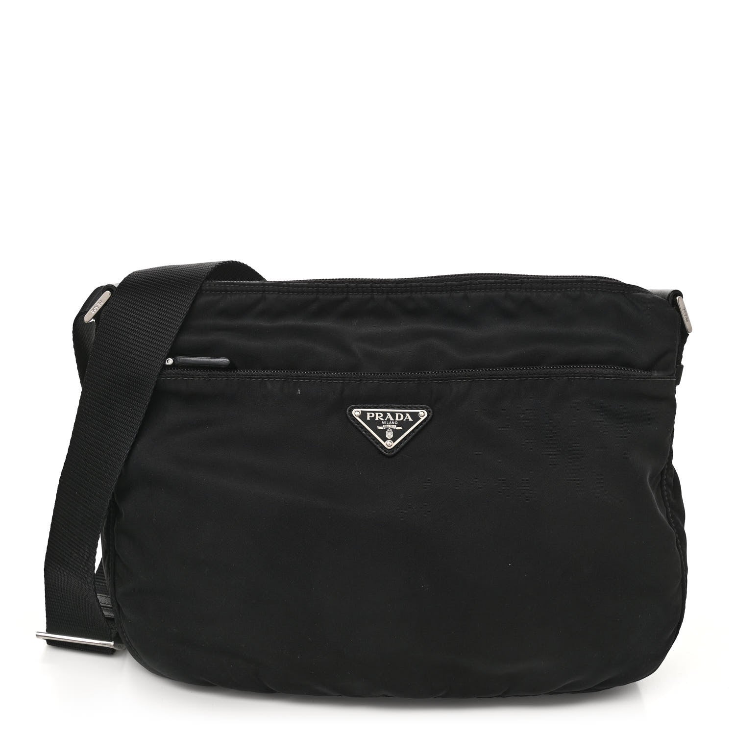 Prada Tessuto Nylon Messenger Bag Black 1 of 11
