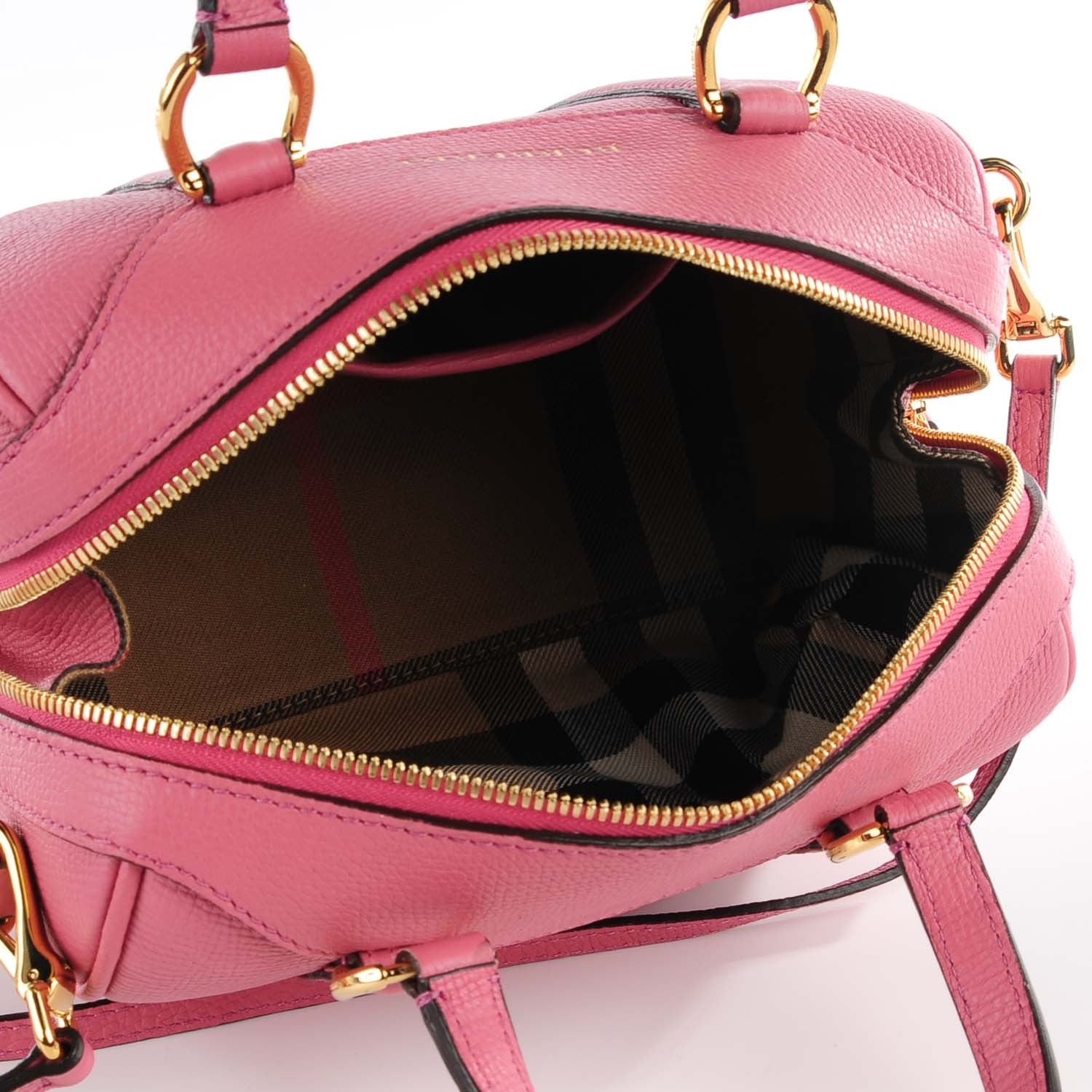 Burberry Derby Calfskin Small Alchester Bowling Bag Mauve Pink 6 of 10