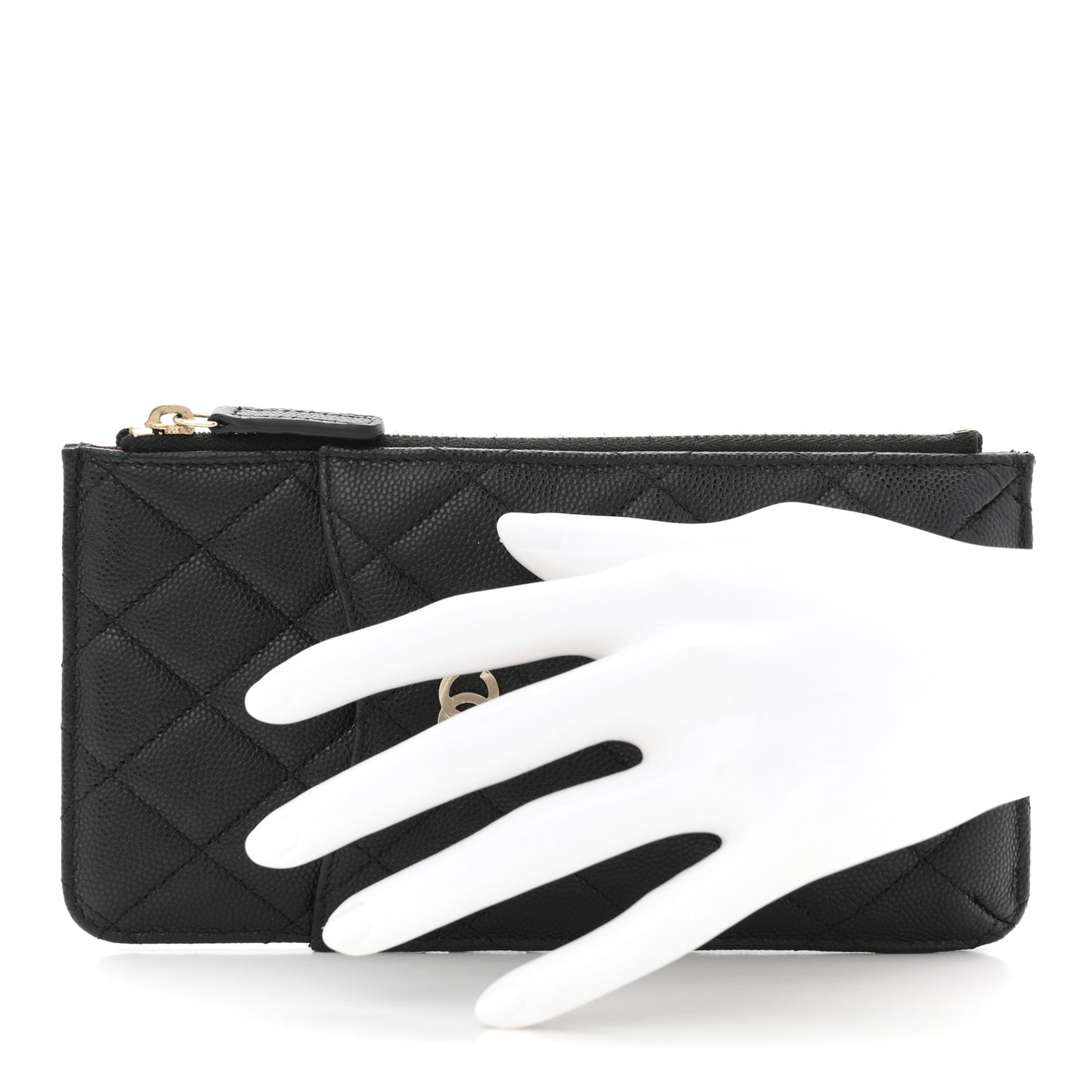 Caviar Quilted Classic iPhone Pouch Black