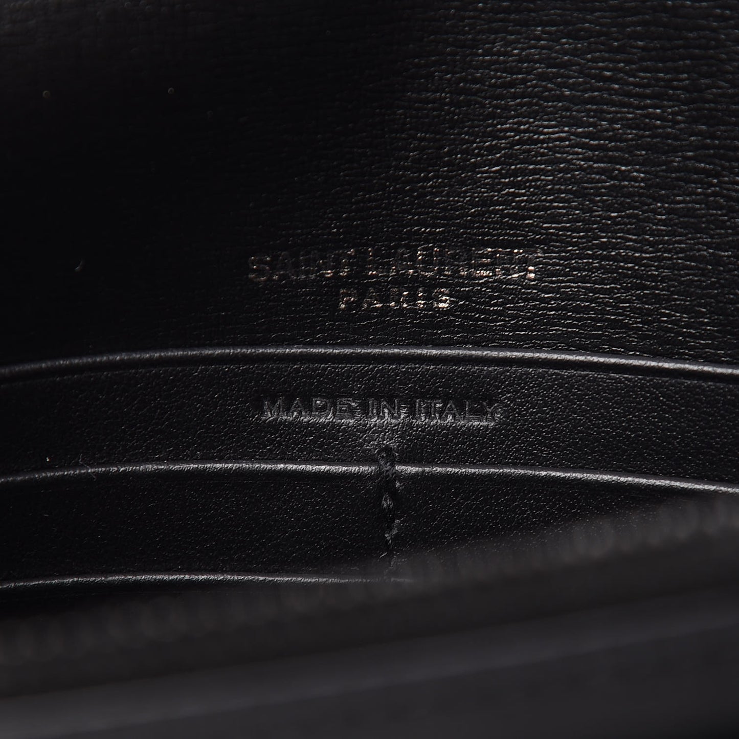 Calfskin Monogram Sunset Chain Wallet Black