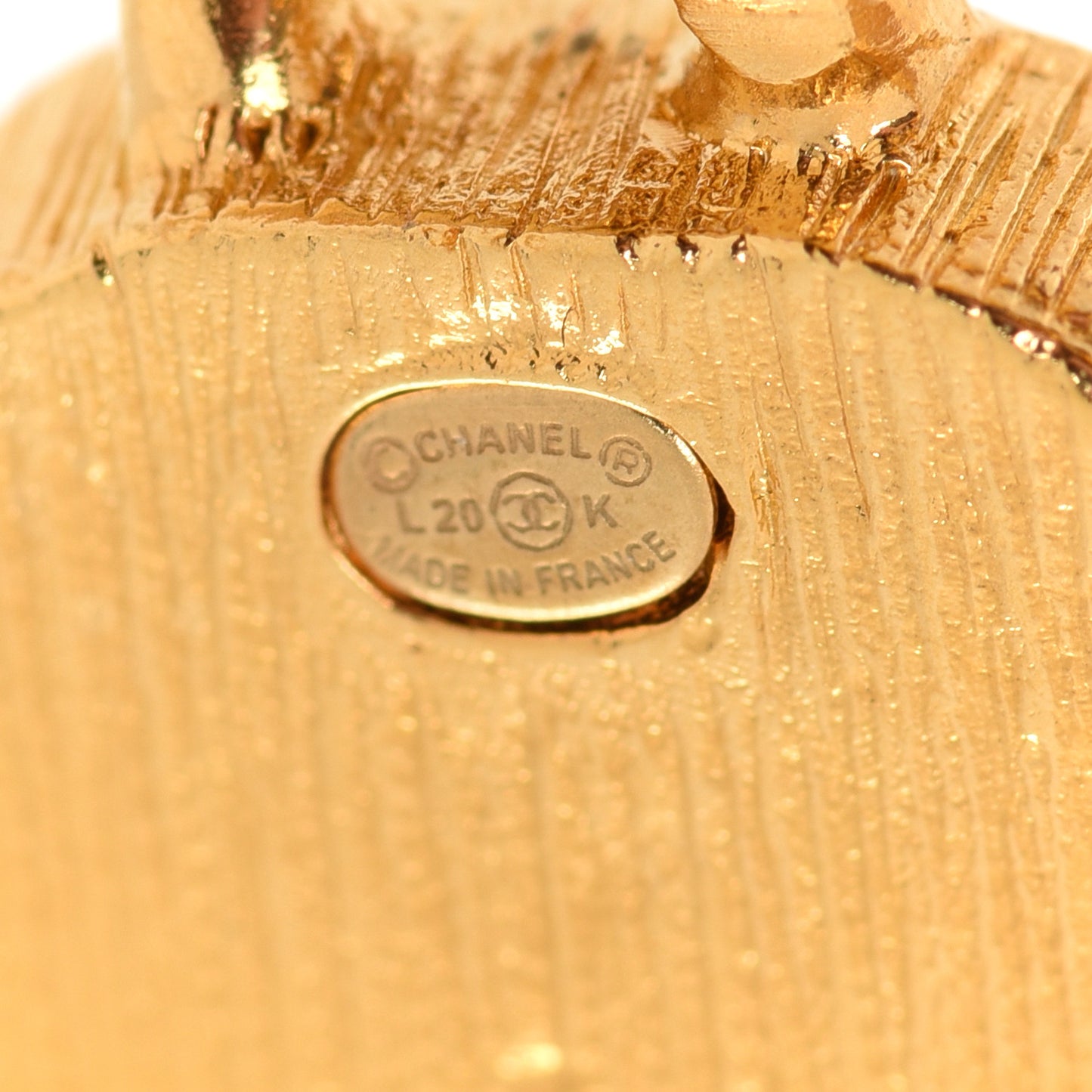 Metal Natural Stones CC Drop Earrings Gold