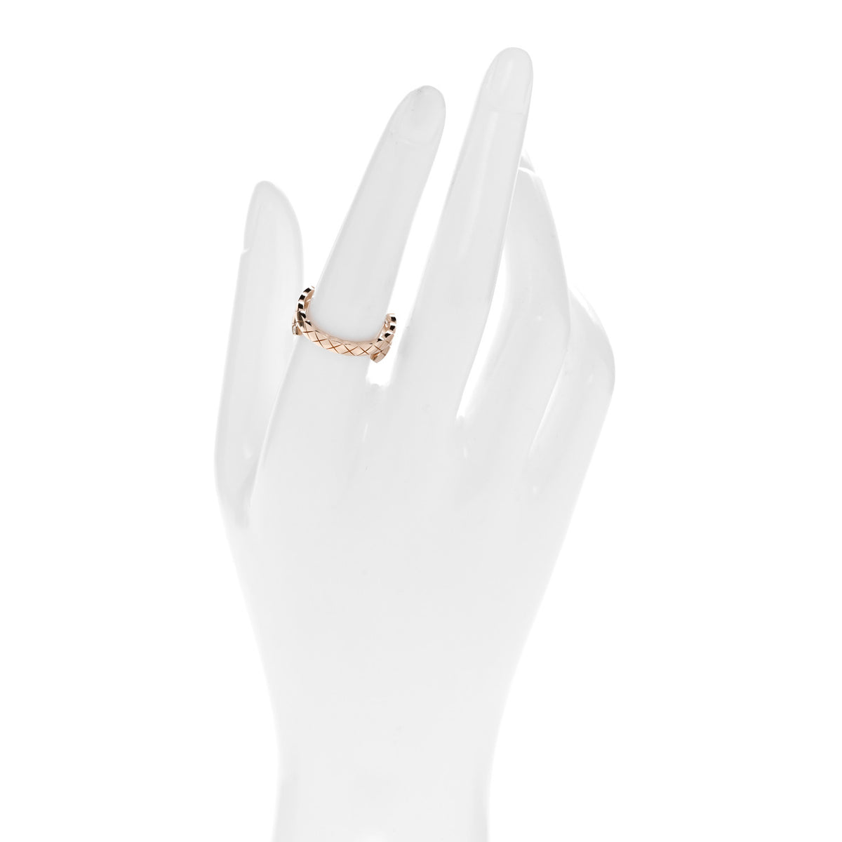 Chanel 18K Beige Gold Diamond Small Coco Crush Toi Et Moi Ring 54 7 2 of 4