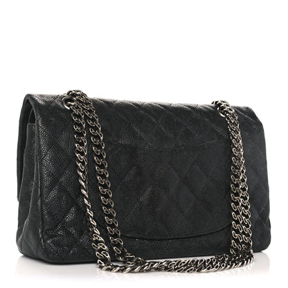 Chanel Washed Caviar Quilted 2.55 Reissue 225 Bijoux Chain Flap Black 2 of 15