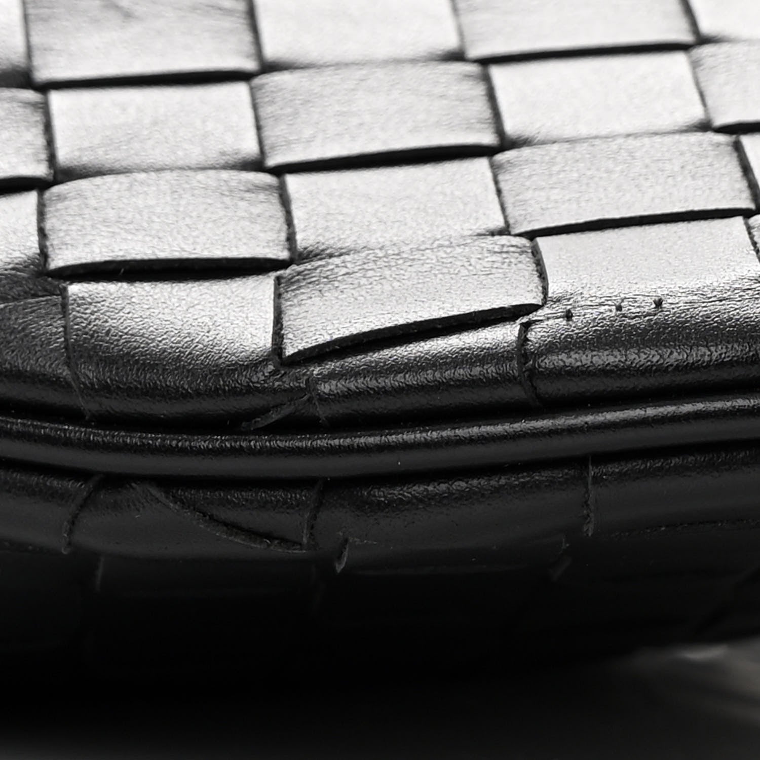 Bottega Veneta Calfskin Intrecciato Small Virgule Black 9 of 11