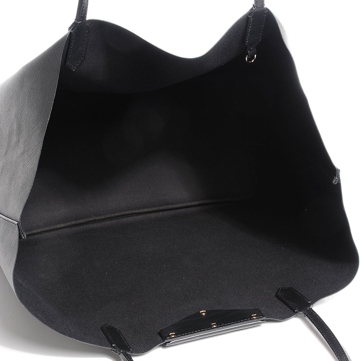 Textured Coated Canvas Rottweiler Pint Large Antigona Tote Black