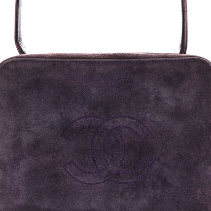 Chanel Suede CC Handbag Purple 9 of 15