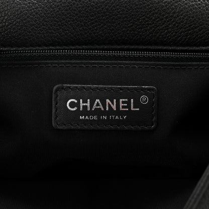 Chanel Grained Calfskin Quilted Large Casual Rock Backpack Black 6 of 13