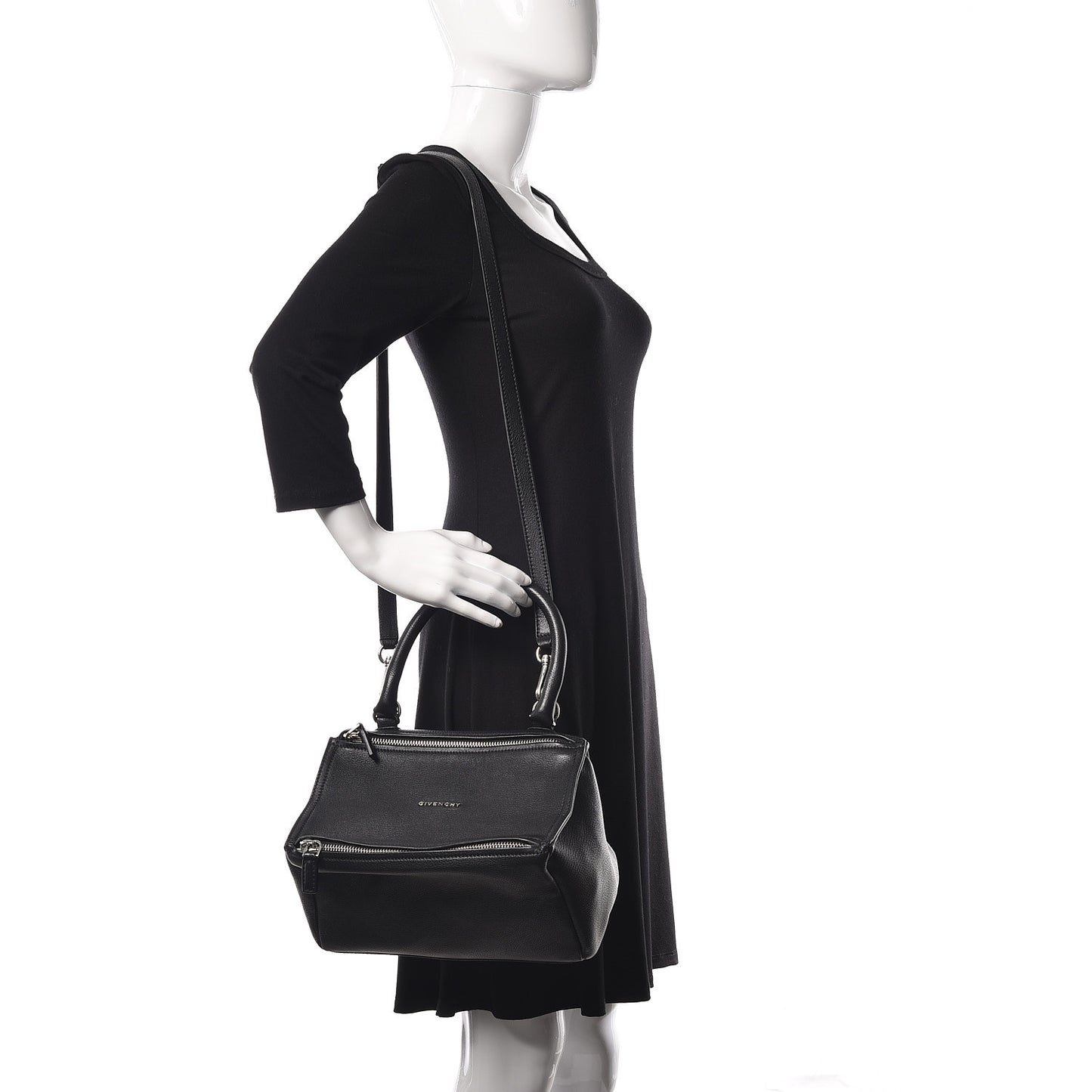 Sugar Goatskin Small Pandora Black