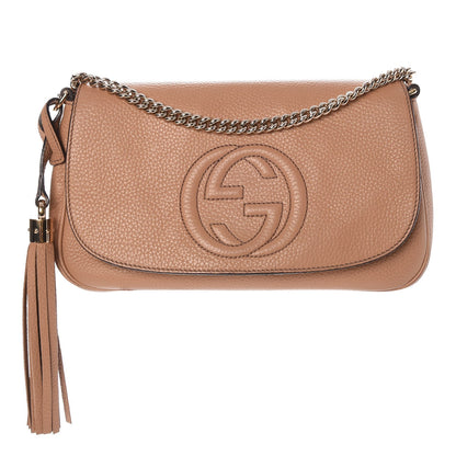 Gucci Pebbled Calfskin Medium Soho Flap Crossbody Camelia 1 of 11