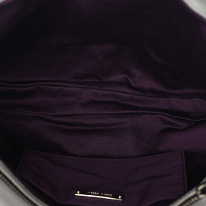 Miu Miu Nappa Matelasse Crystal Flap Clutch Grey 5 of 9