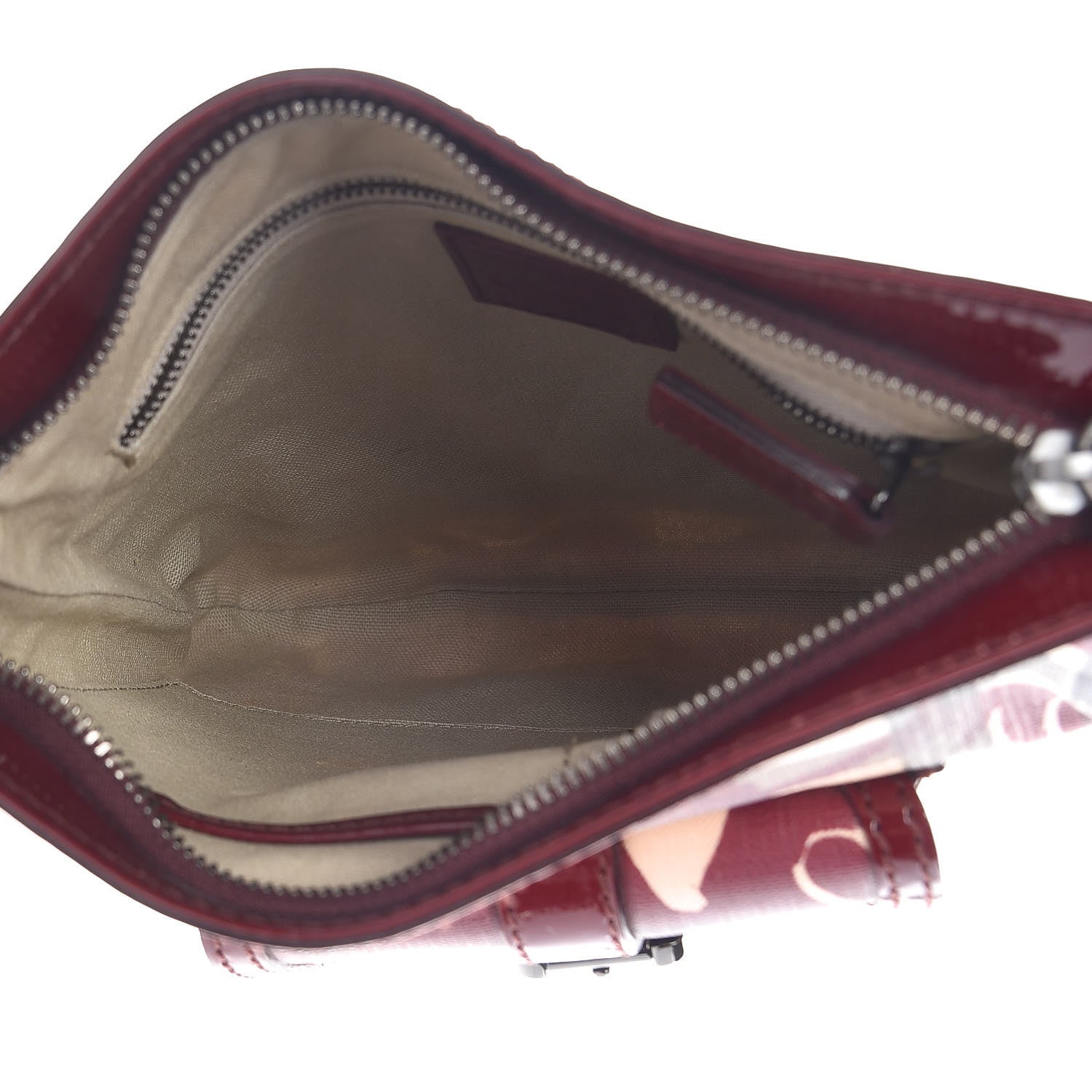 Burberry Nova Check Heart Crossbody Clutch Bag Berry Red 5 of 15